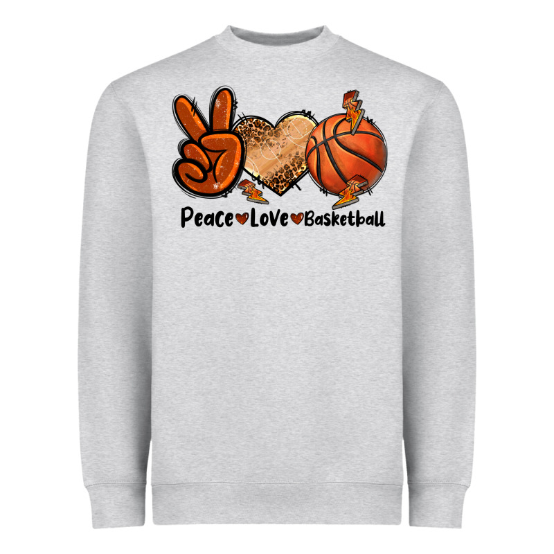 Peace Love Basketball Heavyweight Sweatshirt by FaDigitalArtStudio | Teevron