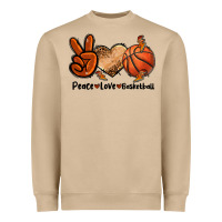 Mushroom Peace Love Basketball Heavyweight Sweatshirt - FaDigitalArtStudio