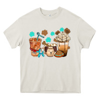 Cream dog coffee cups with  food container bbs Heavy Core Tee - BundleAndBundleShop