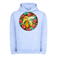 Pigment Grape Ice banana and strawberries with tiger pattern Urban Hoodie - BarkalooDesign