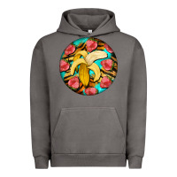 Pigment Tornado banana and strawberries with tiger pattern Urban Hoodie - BarkalooDesign