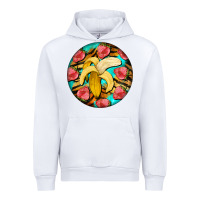 White banana and strawberries with tiger pattern Urban Hoodie - BarkalooDesign