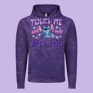 Touch Me And I Will Bite You Vintage Hoodie Designed By Texasbilliewilder