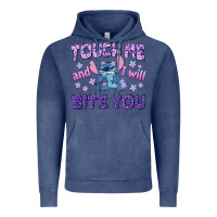 Vintage Denim touch me and i will bite you Vintage Hoodie - texasbilliewilder