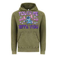 Vintage Olive touch me and i will bite you Vintage Hoodie - texasbilliewilder