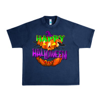 Navy Happy Halloween Urban Heavy Tee - NancyCooperArtShop