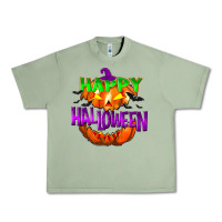 Oil Green Happy Halloween Urban Heavy Tee - NancyCooperArtShop