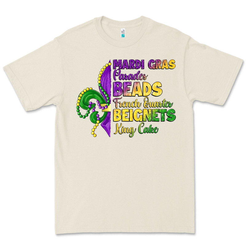 Mardi Gras Parades Beads French Quarter Beignets K Premium Tee by LillyAllenDesigns | Teevron