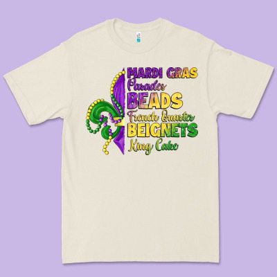 Mardi Gras Parades Beads French Quarter Beignets K Premium Tee Designed By Lillyallendesigns