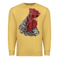 Antique Gold dominique rooster head Premium Sweatshirt - LillyAllenDesigns