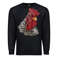 Black dominique rooster head Premium Sweatshirt - LillyAllenDesigns