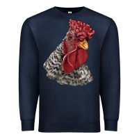 Navy dominique rooster head Premium Sweatshirt - LillyAllenDesigns