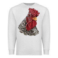 Oatmeal Heather dominique rooster head Premium Sweatshirt - LillyAllenDesigns