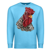 Ocean Blue dominique rooster head Premium Sweatshirt - LillyAllenDesigns