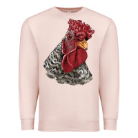 Pale Pink dominique rooster head Premium Sweatshirt - LillyAllenDesigns