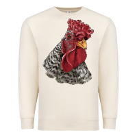 Sandshell dominique rooster head Premium Sweatshirt - LillyAllenDesigns