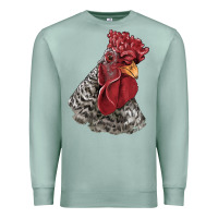 Seafoam dominique rooster head Premium Sweatshirt - LillyAllenDesigns