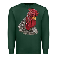Sports Green dominique rooster head Premium Sweatshirt - LillyAllenDesigns