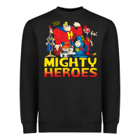 Black mighty heroes t shir Heavyweight Sweatshirt - lanVoArt