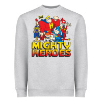 Heather Grey mighty heroes t shir Heavyweight Sweatshirt - lanVoArt