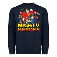 Navy mighty heroes t shir Heavyweight Sweatshirt - lanVoArt