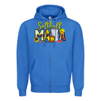 True Royal Softball Mama Zipper Hoodie - CowhideDigitalArt