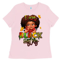Bubblegum Pink i am black history juneteenth Ladies Tee - LillyAllenDesigns