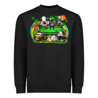 Black St. Patrick's Day farm animal truck Heavyweight Sweatshirt - FaDigitalArtStudio