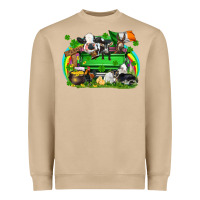 Mushroom St. Patrick's Day farm animal truck Heavyweight Sweatshirt - FaDigitalArtStudio