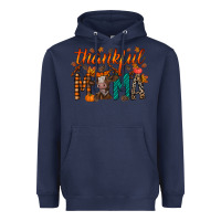 Navy thankful mama cow Heavyweight Hoodie - RacoonDesign