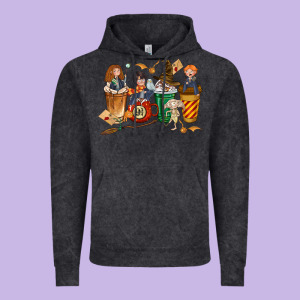 Wizards Coffee Cups Vintage Hoodie Designed By Texasbilliewilder
