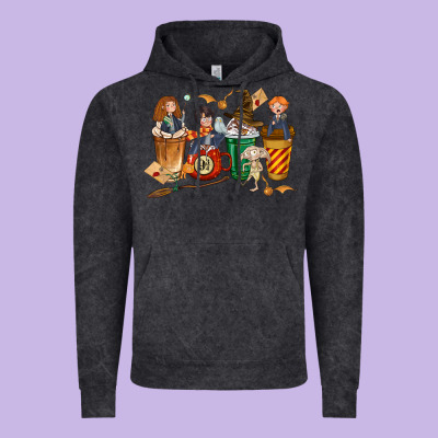 Wizards Coffee Cups Vintage Hoodie Designed By Texasbilliewilder