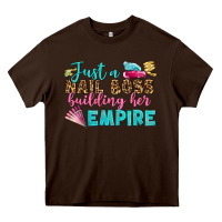Chocolate Brown just a nail boss building her empire bbs Heavy Core Tee - BundleAndBundleShop