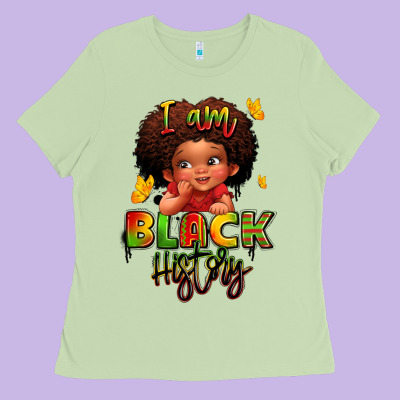 I Am Black History Juneteenth Ladies Tee Designed By Lillyallendesigns