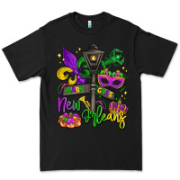 Black new orleans mardi gras Premium Tee - LillyAllenDesigns
