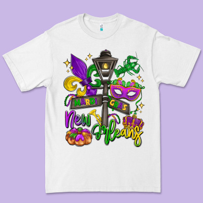 New Orleans Mardi Gras Premium Tee Designed By Lillyallendesigns