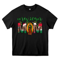 Black mexican mom our lady of guadalupe leopard Heavy Core Tee - JahusDesignShop