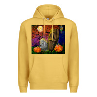 Antique Gold headstone and coffin tumbler Premium Hoodie - BundleAndBundleShop