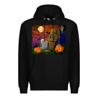 Black headstone and coffin tumbler Premium Hoodie - BundleAndBundleShop