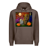 Coffee headstone and coffin tumbler Premium Hoodie - BundleAndBundleShop