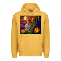 Mustard headstone and coffin tumbler Premium Hoodie - BundleAndBundleShop