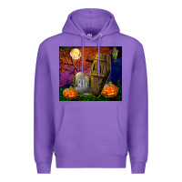 Purple headstone and coffin tumbler Premium Hoodie - BundleAndBundleShop