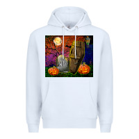 White headstone and coffin tumbler Premium Hoodie - BundleAndBundleShop