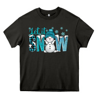 Asphalt let it snow with cute snowman bbs Heavy Core Tee - BundleAndBundleShop