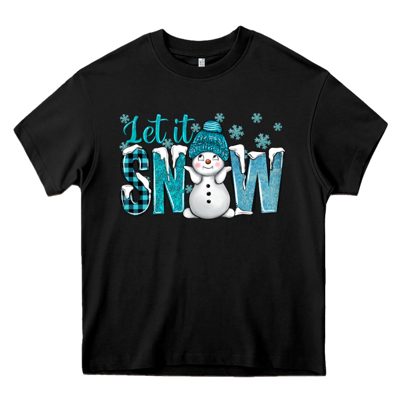 Let It Snow With Cute Snowman Bbs Heavy Core Tee by BundleAndBundleShop | Teevron