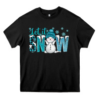 Black let it snow with cute snowman bbs Heavy Core Tee - BundleAndBundleShop