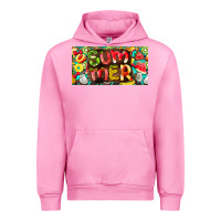 Fuchsia Pink summer with fruits license plate Urban Hoodie - BarkalooDesign