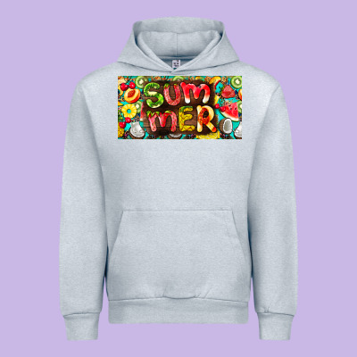 Summer With Fruits License Plate Urban Hoodie Designed By Barkaloodesign