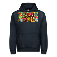 Navy summer with fruits license plate Urban Hoodie - BarkalooDesign