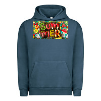 Pigment Midnight Navy summer with fruits license plate Urban Hoodie - BarkalooDesign